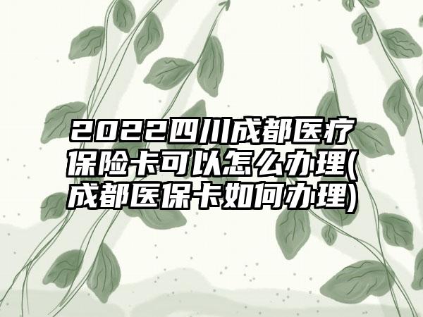 2022四川成都医疗保